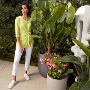 Joseph Ribkoff Lime Green Spring and Summer Top